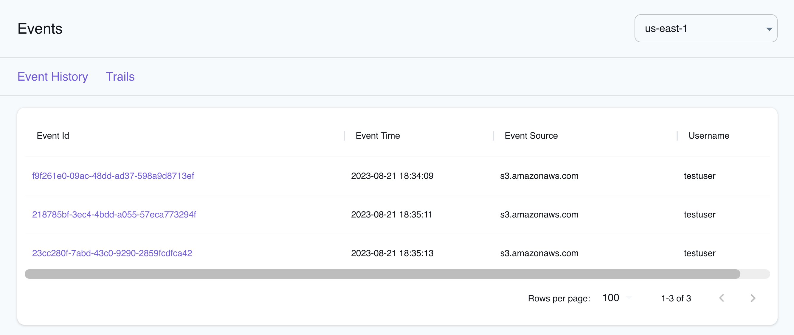 CloudTrail Resource Browser